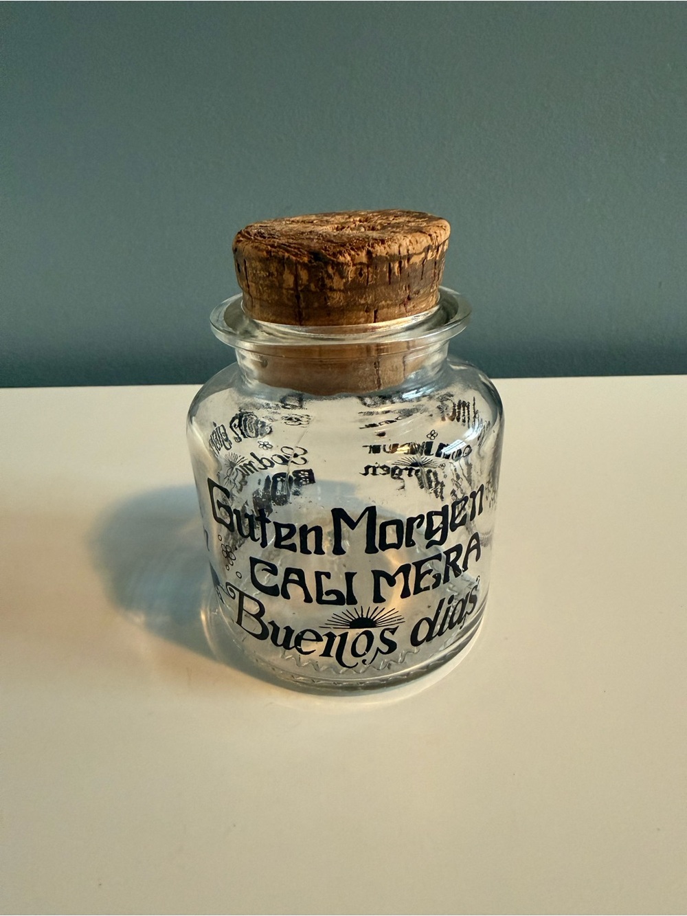 Wheaton Glass Company Vintage 70’s Glass Jar with Cork Stopper
